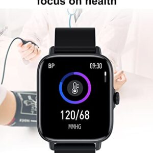 Fitness Tracker Heart Rate Monitor Blood Pressure Blood Oxygen Monitor Pedometer Watch Sleep Tracker Waterproof Smart Watch for Android Compatible iPhone Fitness Trackers for Men Women