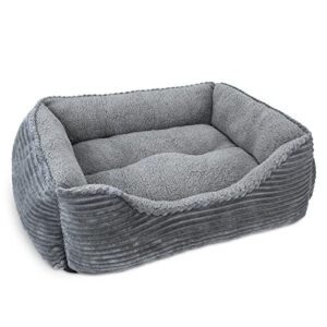 invenho small dog beds, rectangle dog beds for large medium small dogs, durable washable dog sofa bed, breathable puppy bed, calming orthopedic dog beds cat bed with non-slip bottom (20''x19''x6'')