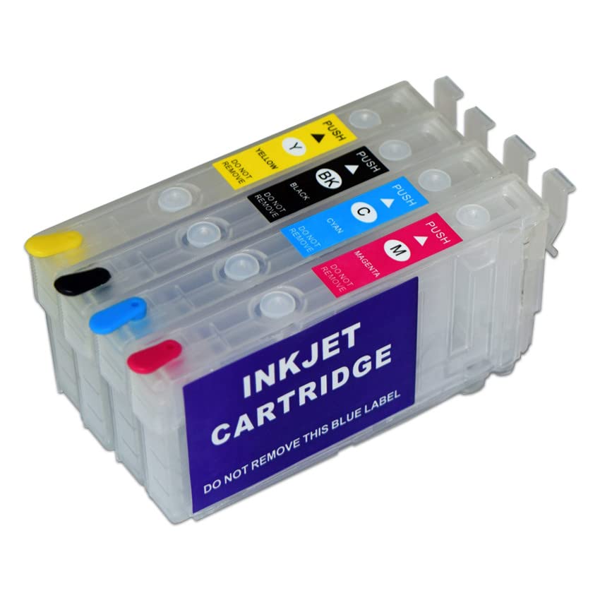 Replacement Parts for Printer - T822 T822XL Refillable Ink Cartridge Without Chip for WF-3820 WF-4820 WF-4834 WF-4830 Printer