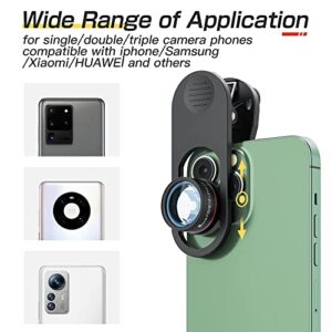 210° Fisheye Lens, Selvim Universal HD Phone Camera Lens Kit, Fish Eye Lens for iPhone 7 8 x xr 11 12 13 14 pro Samsung Pixel Smartphone, Cell Phone Lens with Clip, Funny Photos