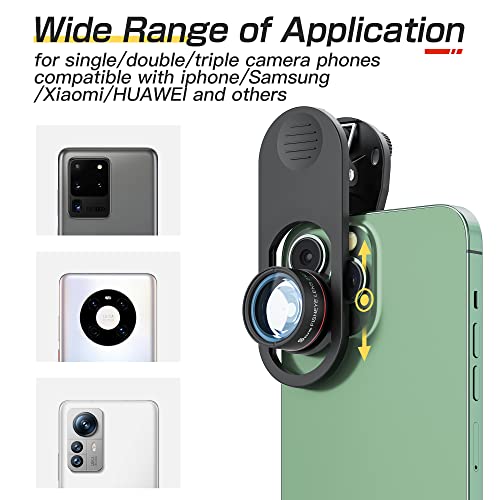 210° Fisheye Lens, Selvim Universal HD Phone Camera Lens Kit, Fish Eye Lens for iPhone 7 8 x xr 11 12 13 14 pro Samsung Pixel Smartphone, Cell Phone Lens with Clip, Funny Photos