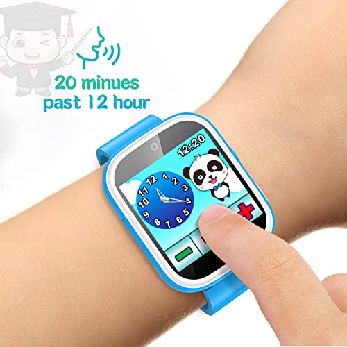 Kids Smart Watch,Birthday Gift for Girl Boy,Dual Camera Large Storage for MP3 Music Video Fun Games,HD Touchscreen Learning Educational Sports Digital Wristwatch wepfum Toddler Toy for kid Age 3-12 yr