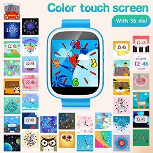 Kids Smart Watch,Birthday Gift for Girl Boy,Dual Camera Large Storage for MP3 Music Video Fun Games,HD Touchscreen Learning Educational Sports Digital Wristwatch wepfum Toddler Toy for kid Age 3-12 yr