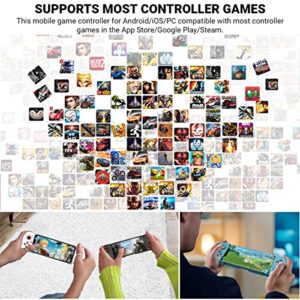 arVin Bluetooth Controller for iPhone 14/13/12/11, iPad, MacBook, iOS, Wireless Gamepad for Android Samsung Galaxy S22/S21/S20, TCL, Tablet, PC Game Joystick, CODM, Genshin Impact -with Back Button