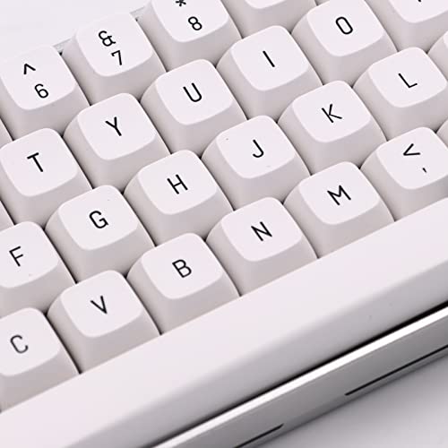 Black White Theme Keycap CSA Profile 150Keys Double-Shot Font PBT keycap for Wired USB Mechanical Keyboard