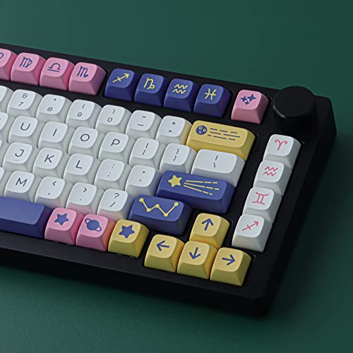 JOMKIZ Keycaps,132 Keys PBT Keycaps Set Constellation XDA Profile Dye Sublimation Customized US Layout Keycaps for with Cherry MX Switches Mechanical Keyboards