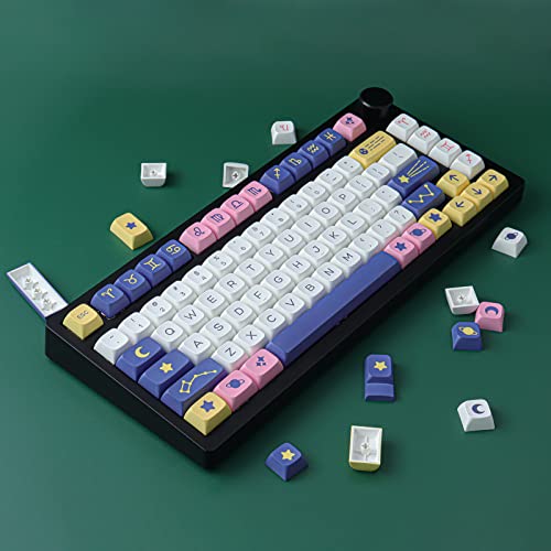 JOMKIZ Keycaps,132 Keys PBT Keycaps Set Constellation XDA Profile Dye Sublimation Customized US Layout Keycaps for with Cherry MX Switches Mechanical Keyboards