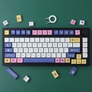 JOMKIZ Keycaps,132 Keys PBT Keycaps Set Constellation XDA Profile Dye Sublimation Customized US Layout Keycaps for with Cherry MX Switches Mechanical Keyboards