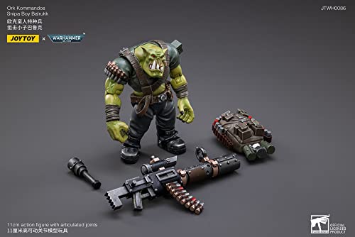 BLOOMAGE JOYTOY (BEIJING) TECH Warhammer 40K: Ork Kommandos Snipa Boy Balrukk 1:18 Scale Action Figure