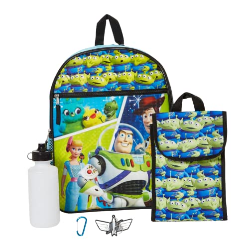 RALME Pixar Toy Story Backpack Set for Kids, 16 inch with Lunch Bag and Water Bottle