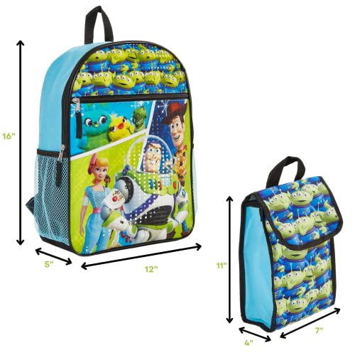 RALME Pixar Toy Story Backpack Set for Kids, 16 inch with Lunch Bag and Water Bottle