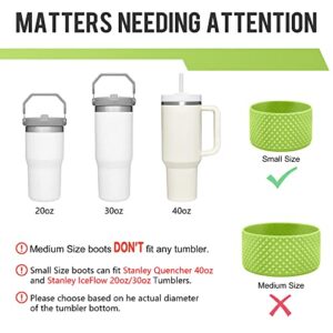 GLINK Bottle Boot, Compatible with Hydro Flask and Others, Accessory Silicone Water Bottle Protector, Anti-Slip Flex Boot with Diamond Texture, Protective Bottom Sleeve Cover (Seagrass 32-40 oz)