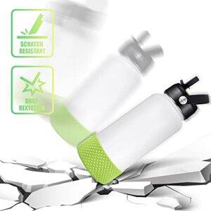 GLINK Bottle Boot, Compatible with Hydro Flask and Others, Accessory Silicone Water Bottle Protector, Anti-Slip Flex Boot with Diamond Texture, Protective Bottom Sleeve Cover (Seagrass 32-40 oz)