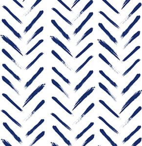 fulwth blue/white stripes peel and stick wallpaper modern geometric contact paper 17.7in x 78in removable stripe decorative wall paper self adhesive wallpaper for cabinets home decoration