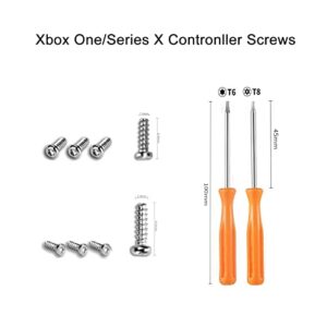 Screws set for PS4 PS5,Xbox one/series X Controller Install Repair Screws and Phillips T6 T8 Screwdrivers Open shell tool,