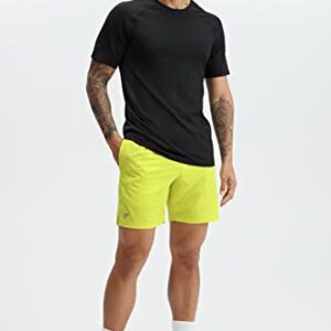 Fabletics Men's The Fundamental Short, Workout, Running, Training, Gym, Yoga, Ultra Lightweight, Athletic, XL, Zest