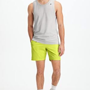 Fabletics Men's The Fundamental Short, Workout, Running, Training, Gym, Yoga, Ultra Lightweight, Athletic, XL, Zest