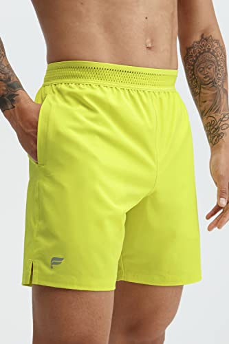 Fabletics Men's The Fundamental Short, Workout, Running, Training, Gym, Yoga, Ultra Lightweight, Athletic, XL, Zest