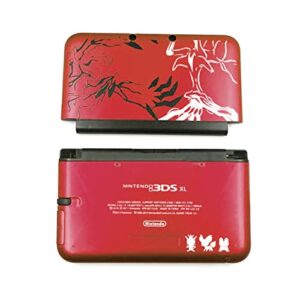 new for 3ds xl top & bottom case shell red replacement, for nintendo 3dsxl 3dsll handheld game console, poke-mon edition outer a / e face casing upper back cover plate 2 pcs spare parts