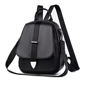 neforba small backpack purse for women little black backpack, convertible casual leather daypack, ladies travel bag shoulder handbag and satchel handbags 61