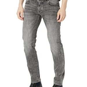 A|X ARMANI EXCHANGE Men's 5 Pocket Stretch Cotton Grey Denim Pant, 33x32