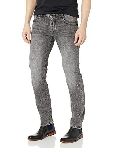 A|X ARMANI EXCHANGE Men's 5 Pocket Stretch Cotton Grey Denim Pant, 33x32