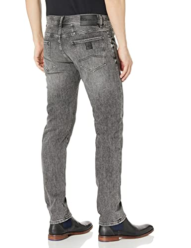 A|X ARMANI EXCHANGE Men's 5 Pocket Stretch Cotton Grey Denim Pant, 33x32