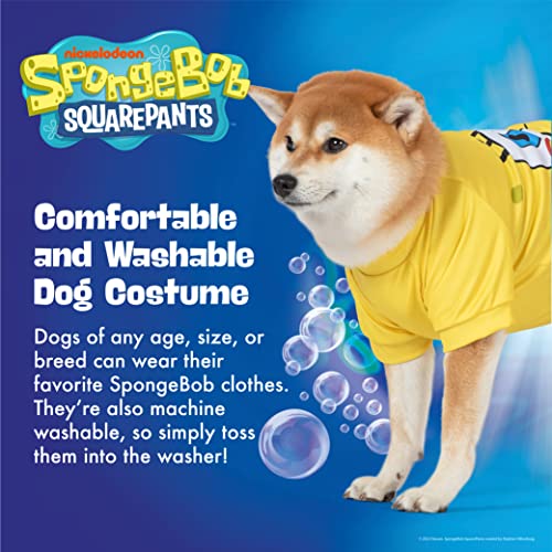 SpongeBob SquarePants for Pets Halloween Tee & Shorts for Dogs - Fun and Cute Halloween Costumes for Dogs - Officially Licensed Spongebob Squarepants Pet Products, Spongebob Dog Outfit Medium,Yellow