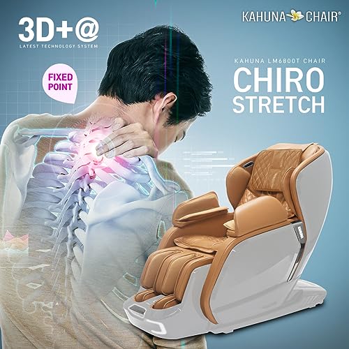 Kahuna Massage Chair - 3D+@ Latest Technology SL-Track Auto Extension LM-6800T - Black Camel Fully Assembled