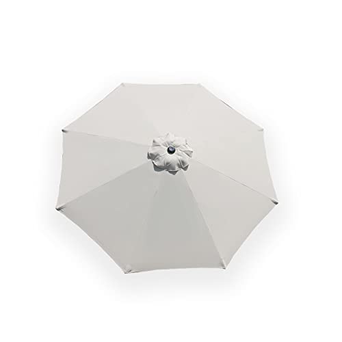 Garden lucky 9ft Patio Umbrella Replacement Canopy Market Umbrella Top Outdoor Umbrella Canopy for 8 Ribs Umbrella Beige