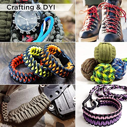 TECEUM Paracord Type IV 750 lb Black 016 – 50 ft – 4mm – 100% Nylon Strong Tactical MIL–SPEC Parachute Cord – Survival Rope Emergency para Cord 11 Strands Core EDC Camping Hiking Military Gear 016a n