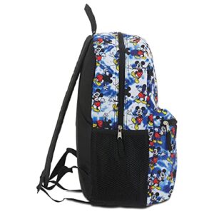 Mickey Mouse Allover Bookbag Backpack - Mickey Mouse Allover School Bag - Backpack for Boys, Girls, Kids, Adults (Blue)