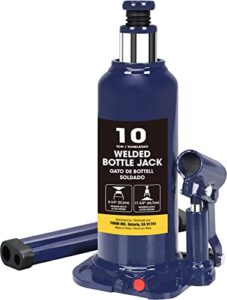 big red 10 ton (20,000 lbs) torin welded hydraulic car bottle jack for auto repair and house lift, blue, at91003bu