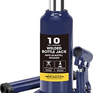 BIG RED 10 Ton (20,000 LBs) Torin Welded Hydraulic Car Bottle Jack for Auto Repair and House Lift, Blue, AT91003BU