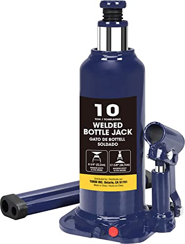 BIG RED 10 Ton (20,000 LBs) Torin Welded Hydraulic Car Bottle Jack for Auto Repair and House Lift, Blue, AT91003BU