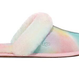 UGG Women's Scuffette II Watercolors Slipper, Rainbow Blend, 8