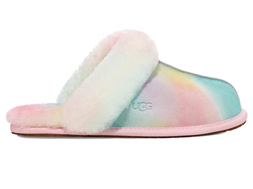 UGG Women's Scuffette II Watercolors Slipper, Rainbow Blend, 8