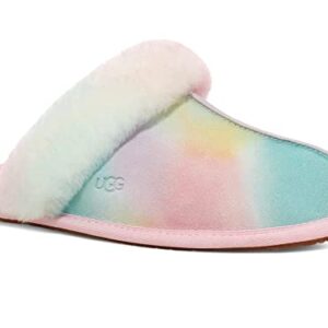 UGG Women's Scuffette II Watercolors Slipper, Rainbow Blend, 8