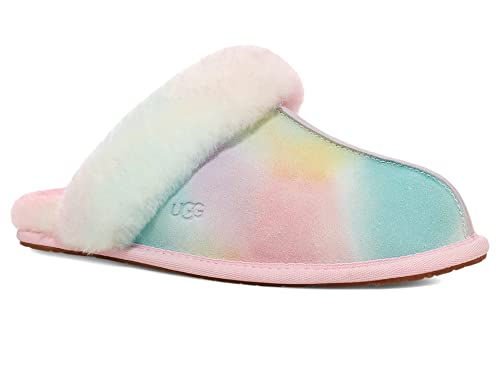 UGG Women's Scuffette II Watercolors Slipper, Rainbow Blend, 8