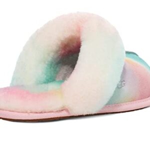 UGG Women's Scuffette II Watercolors Slipper, Rainbow Blend, 8