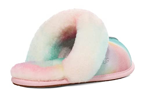 UGG Women's Scuffette II Watercolors Slipper, Rainbow Blend, 8