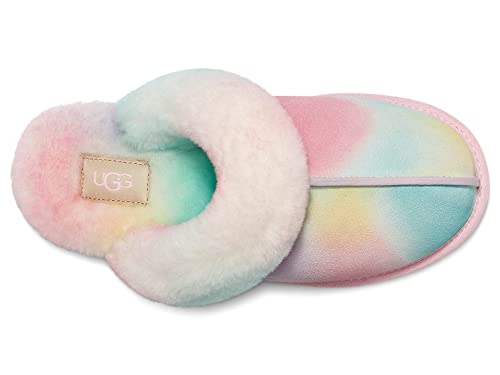 UGG Women's Scuffette II Watercolors Slipper, Rainbow Blend, 8