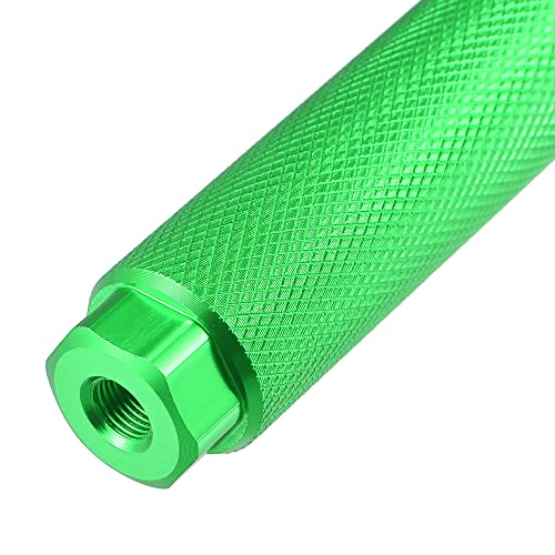 X AUTOHAUX Pair Aluminum Alloy Rear Foot Pegs Footrests Universal Green for BMX MTB Bike Bicycle Fit 3/8 Inch Axles