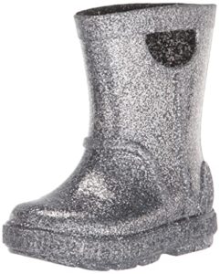 ugg t drizlita rain boot, glitter grey, 11 us unisex little kid