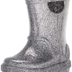 UGG T DRIZLITA Rain Boot, Glitter Grey, 11 US Unisex Little Kid