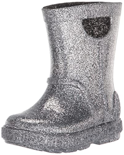 UGG T DRIZLITA Rain Boot, Glitter Grey, 11 US Unisex Little Kid