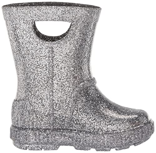 UGG T DRIZLITA Rain Boot, Glitter Grey, 11 US Unisex Little Kid