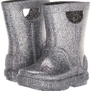 UGG T DRIZLITA Rain Boot, Glitter Grey, 11 US Unisex Little Kid