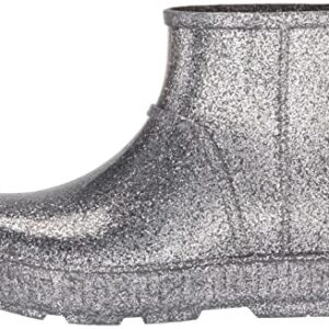 UGG K DRIZLITA Rain Boot, Glitter Grey, 3 US Unisex Little Kid