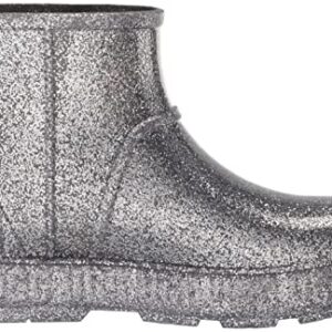 UGG K DRIZLITA Rain Boot, Glitter Grey, 3 US Unisex Little Kid